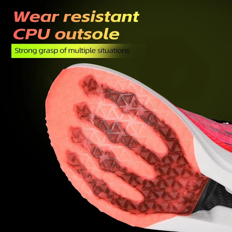 CIERSES Nylon Carbon Plate Running Shoes Shock Absorption Ultra-light Sports Shoes Rebound Technology Outdoor Men Sneakers