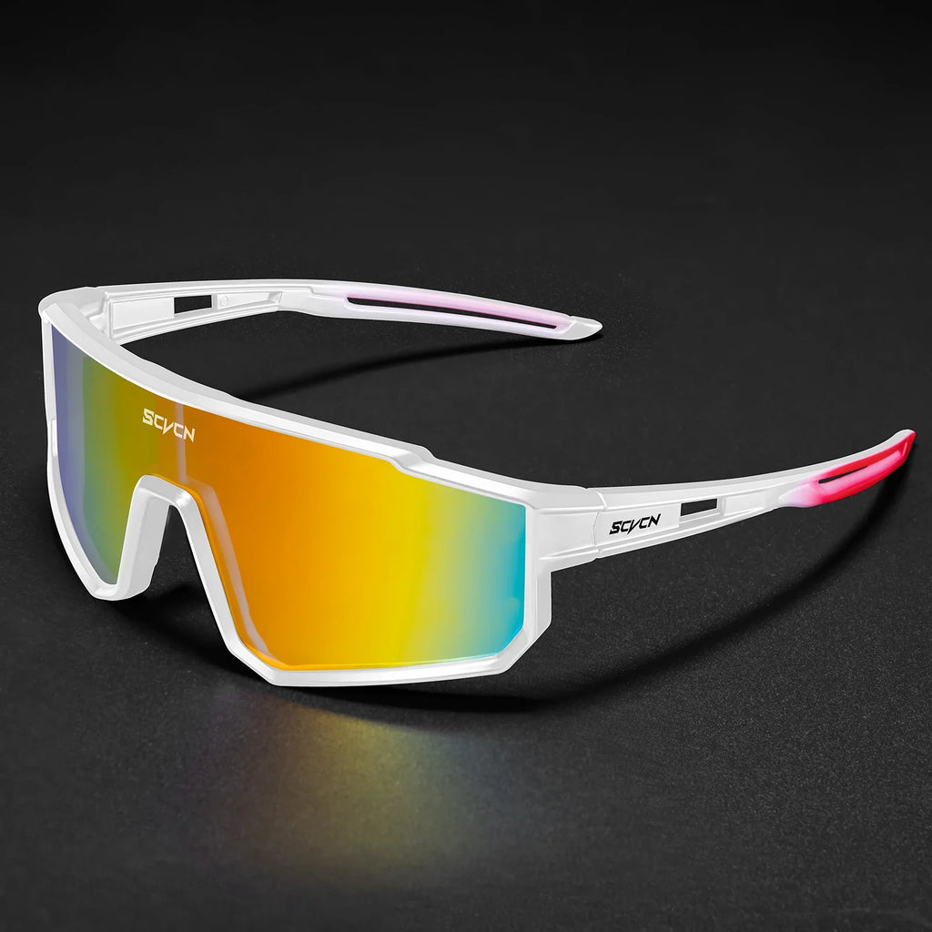 SCVCN New Cycling Glasses for Men Women Fashion Outdoor Sport Protective Glasses Mountain Bike Cycling Sunglasses Hiking UV400