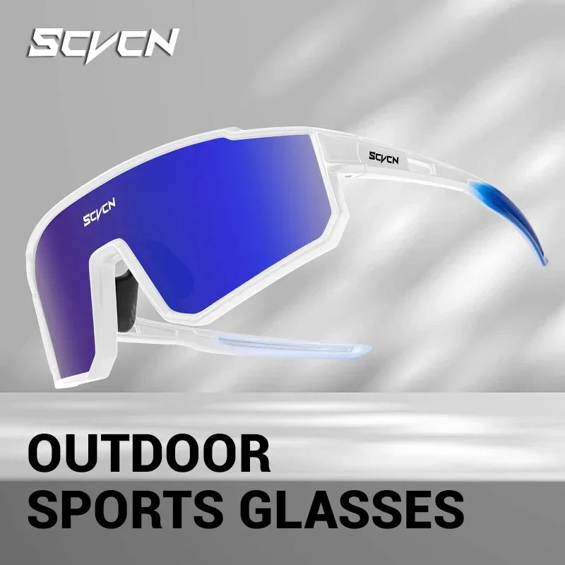SCVCN New Cycling Glasses for Men Women Fashion Outdoor Sport Protective Glasses Mountain Bike Cycling Sunglasses Hiking UV400