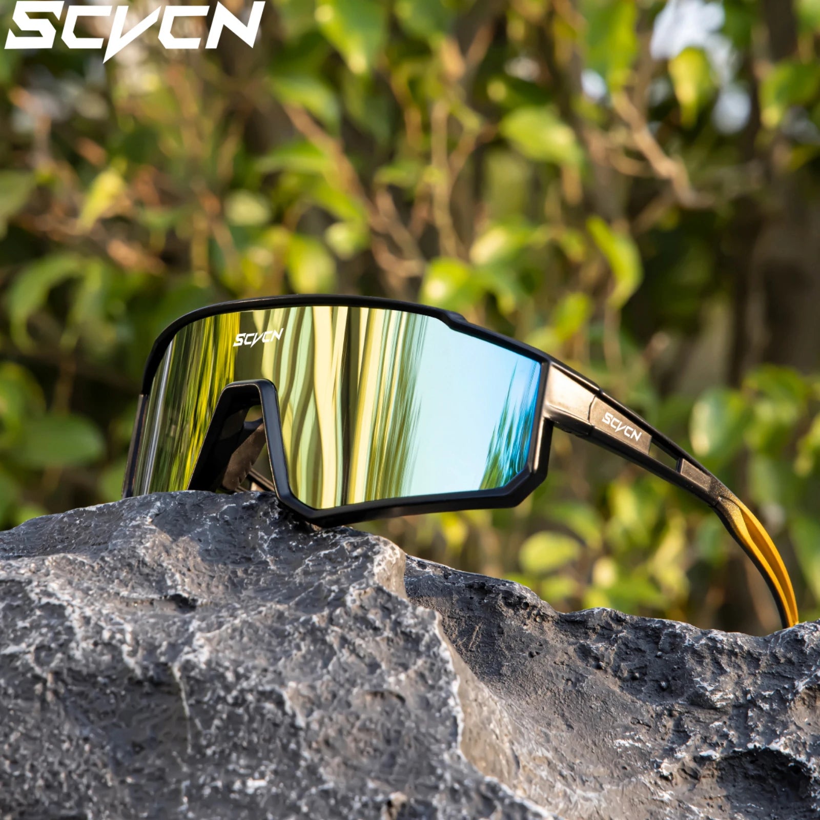 SCVCN New Cycling Glasses for Men Women Fashion Outdoor Sport Protective Glasses Mountain Bike Cycling Sunglasses Hiking UV400